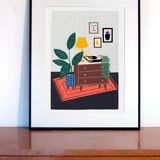Le salon - illustration a4