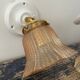 Pair of vintage sconces in electrified gold chiseled glass
