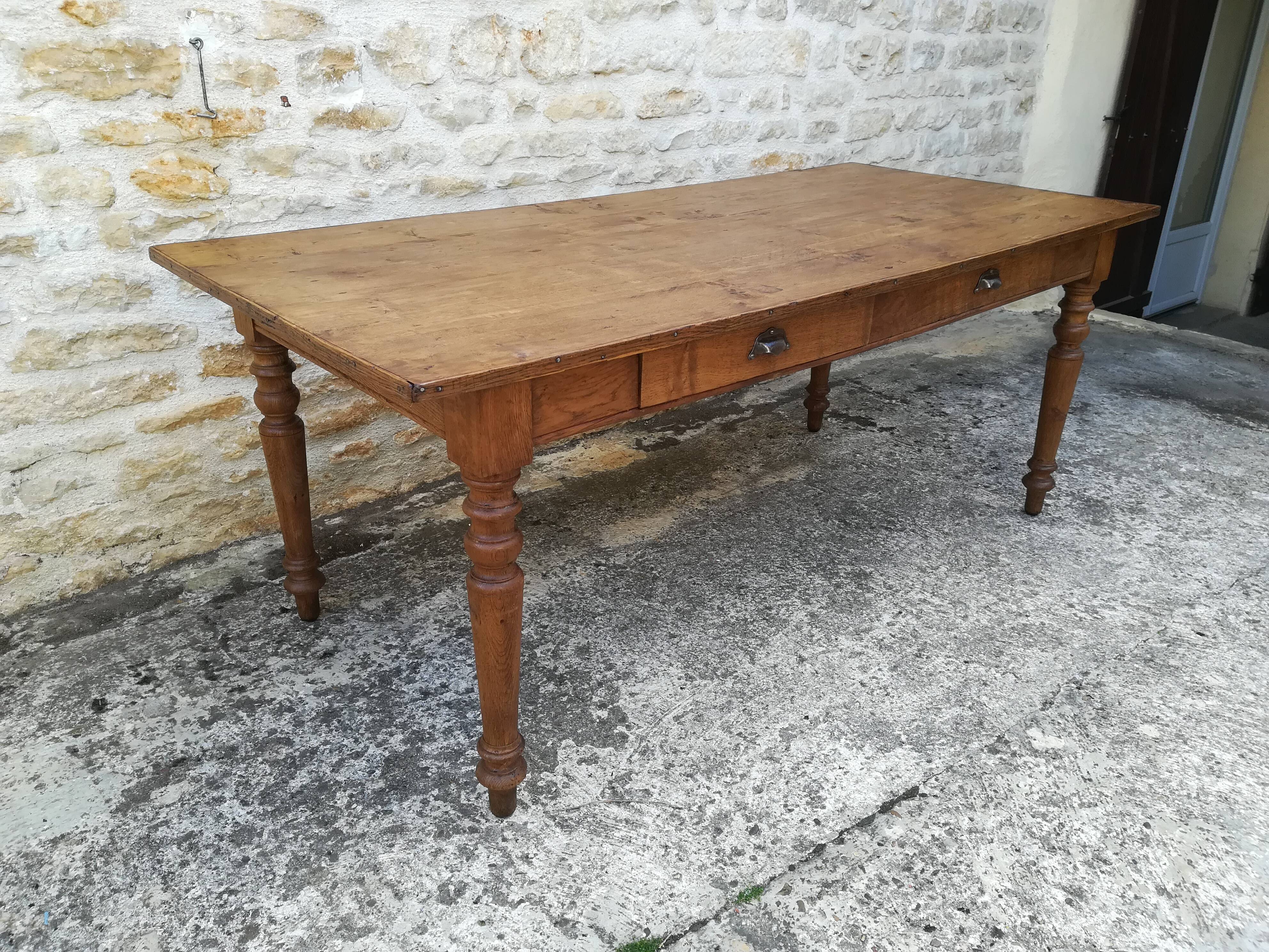 Oak farmhouse table