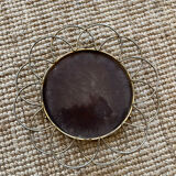 Ancibe brass flower mirror