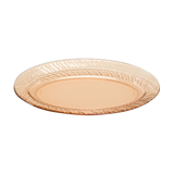 Plat en verre rose rosaline