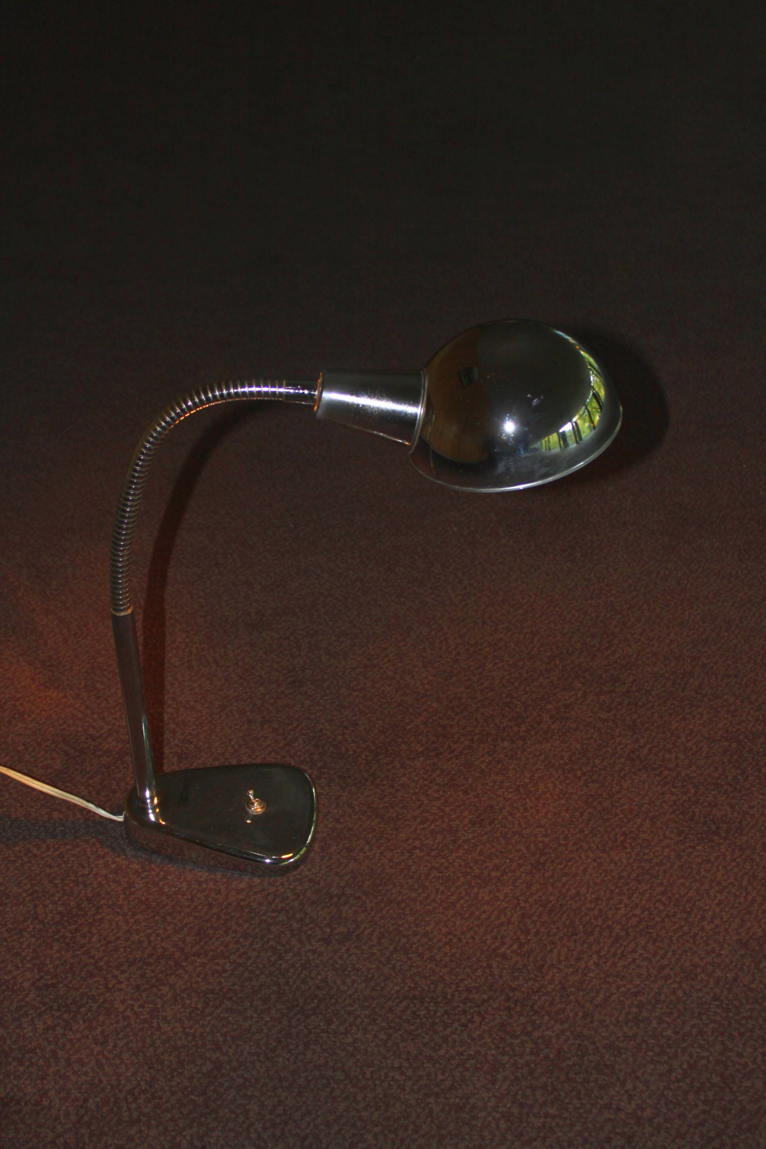 Chrome desk lamp, 50's.