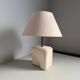 Albert Tormos style sculpture lamp in white stone / 60s / art / artisanal work / Mid-Century / France / 20th century