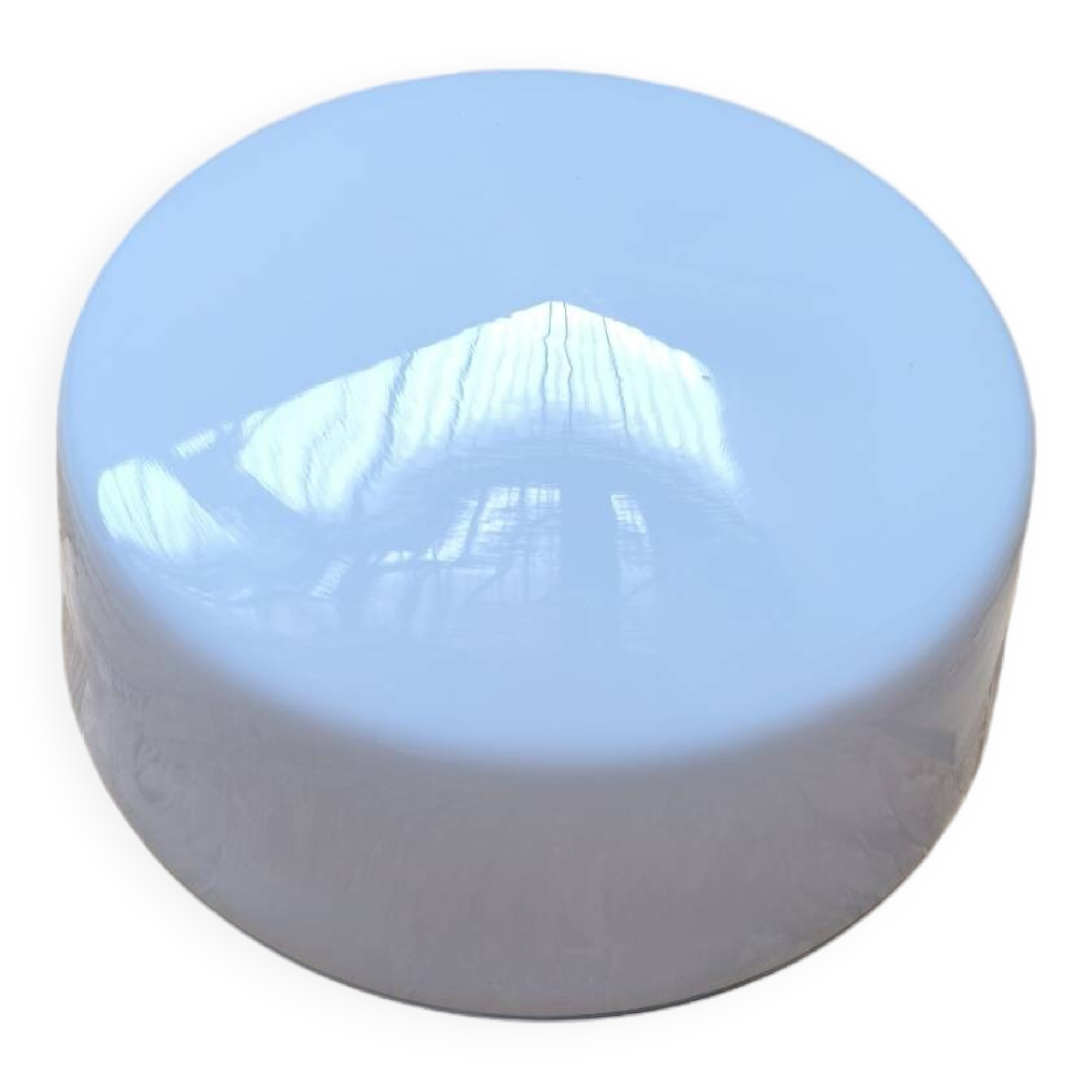 White opaline ceiling light 1970