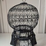 Metal and wood birdcage