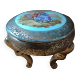 Bonbonnière pedestal table holder rings porcelain limoge