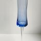 Set of 10 very high champagne flutes in colored glass 70s