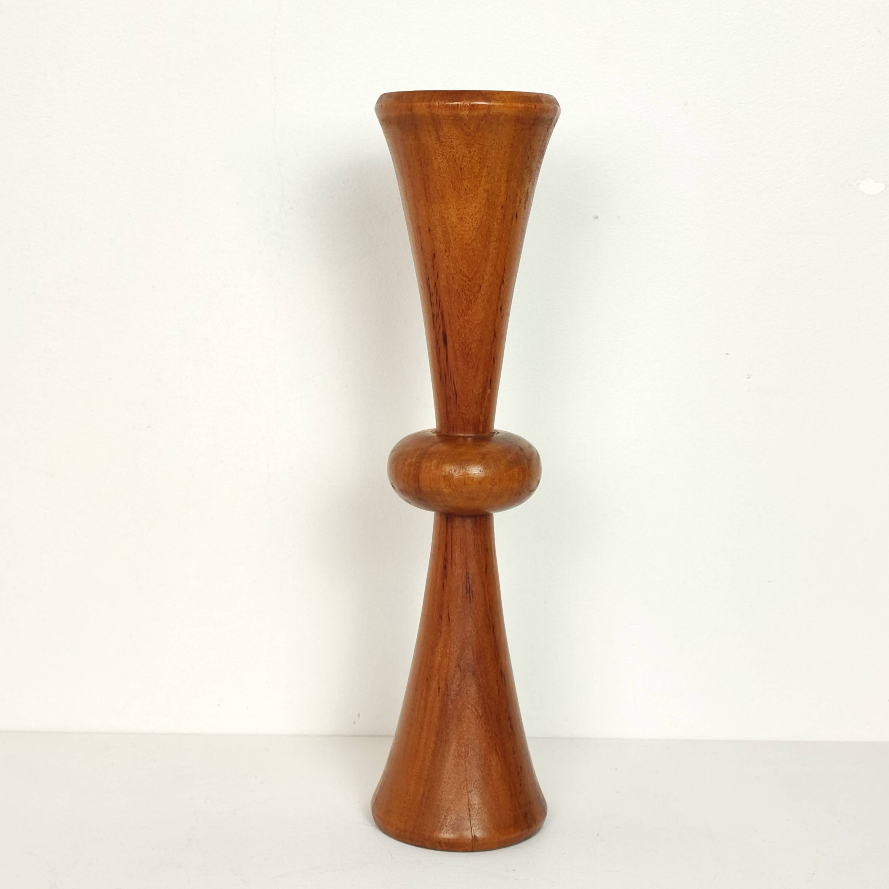 Wooden candle holder