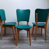 3 vintage skai chairs