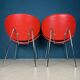Set of red lounge chairs, Italy, 1990s