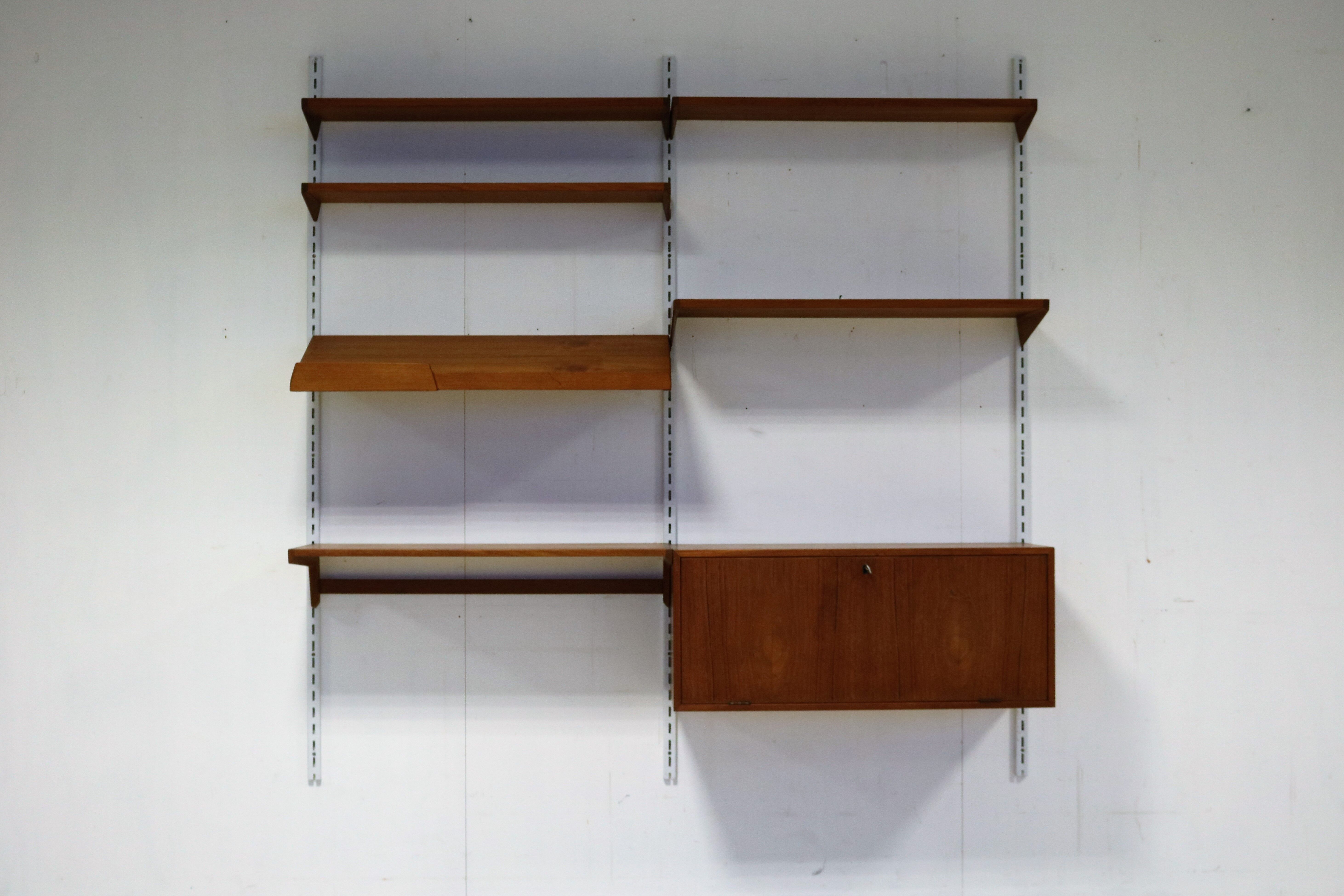 Vintage teak wall unit by Kai Kristiansen