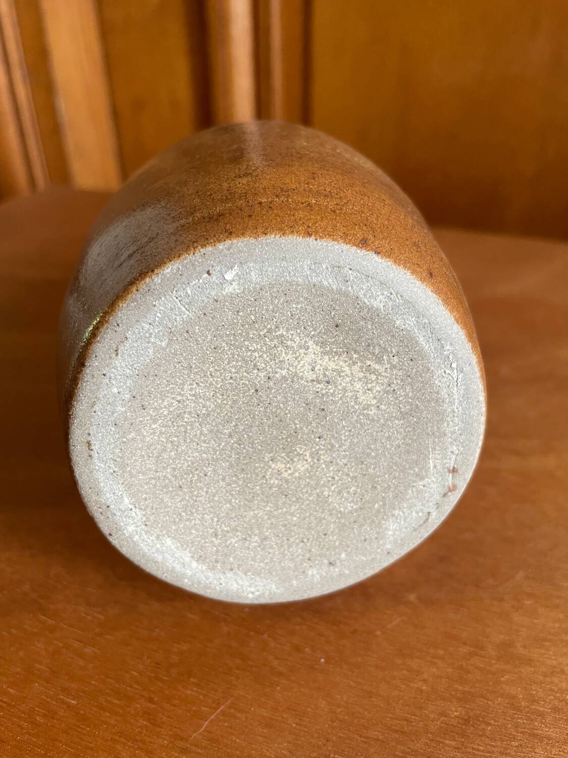Speckled stoneware vase