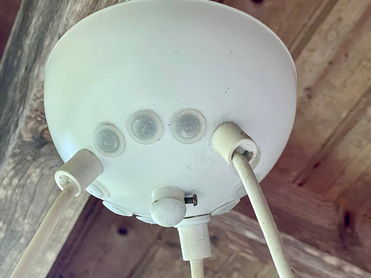 Vintage 3-light pendant light by Le Dauphin circa 1980s