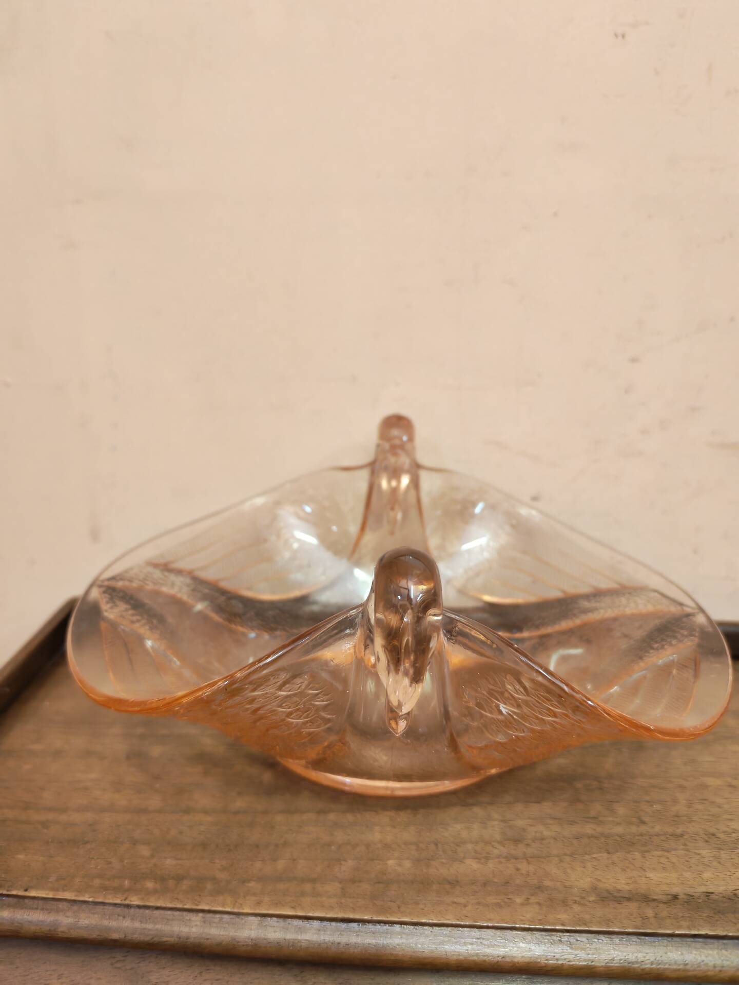 Cup with two swans Fenton Art Glass Art Deco