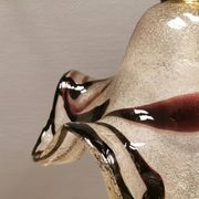 Huge Swedish glass hanging lamp, from Örrefors glassworks with brass top.