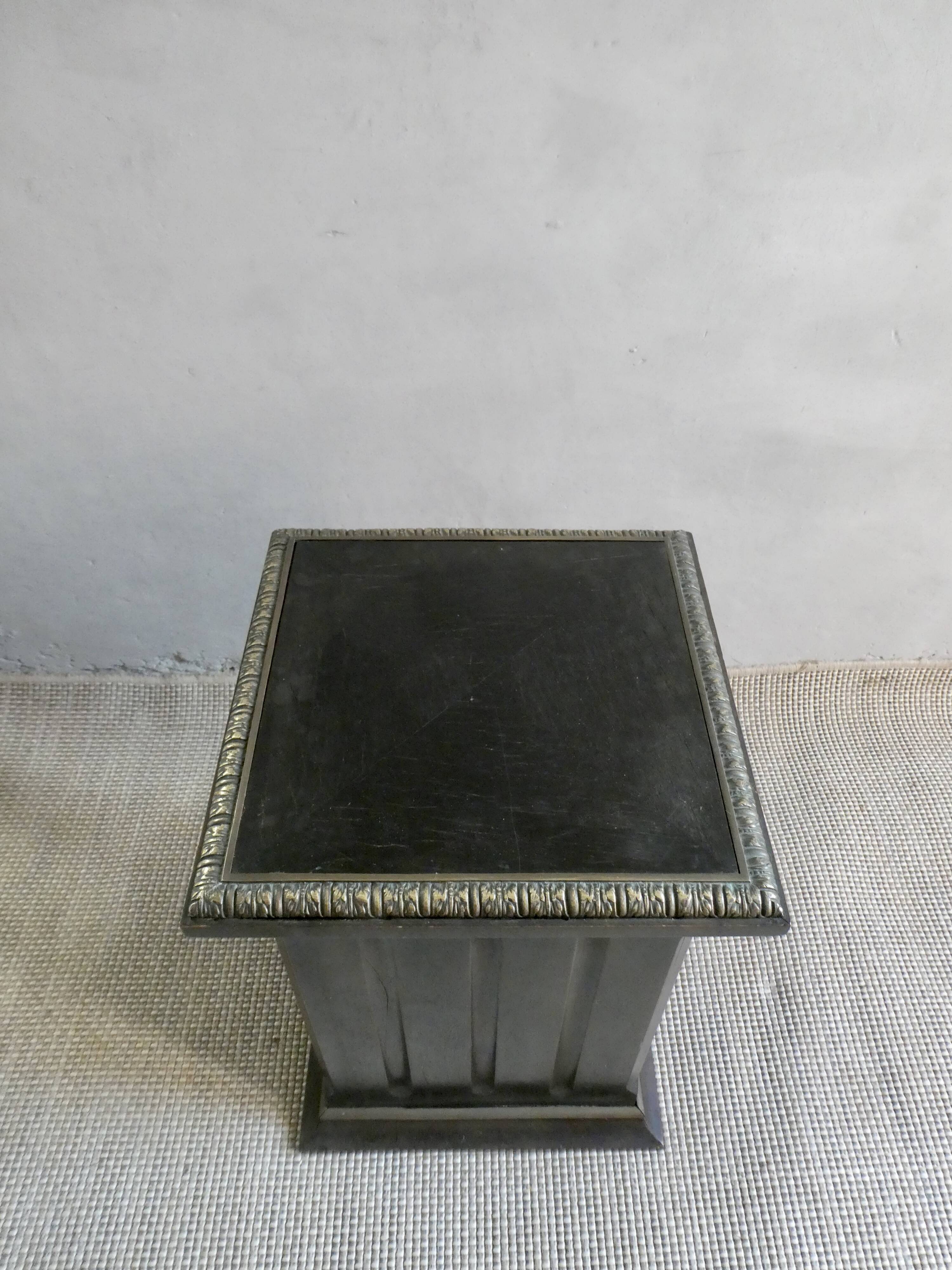 Napoleon III saddle column, blackened wood and bronze, 19th century