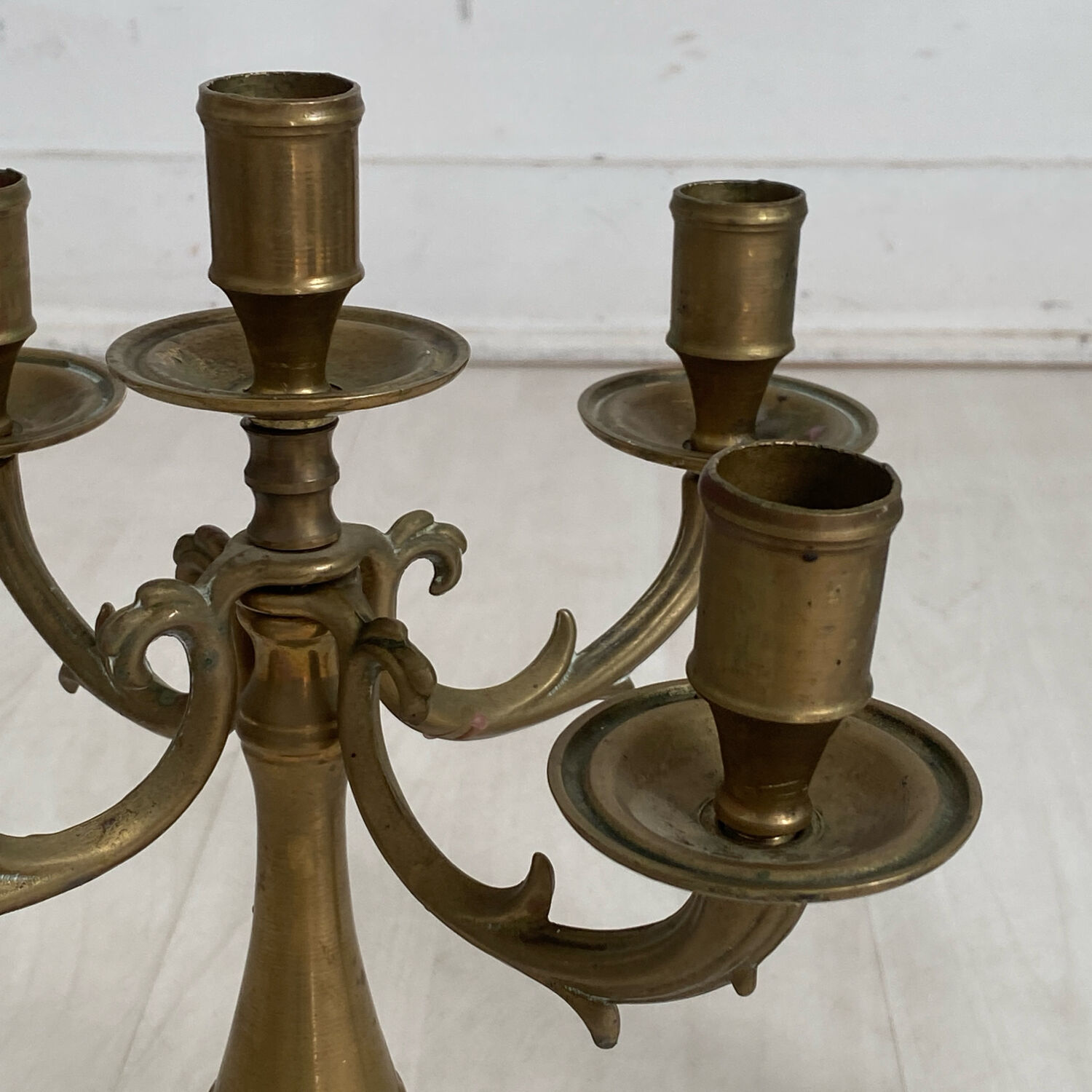 Pair of brass candlestick holders.
