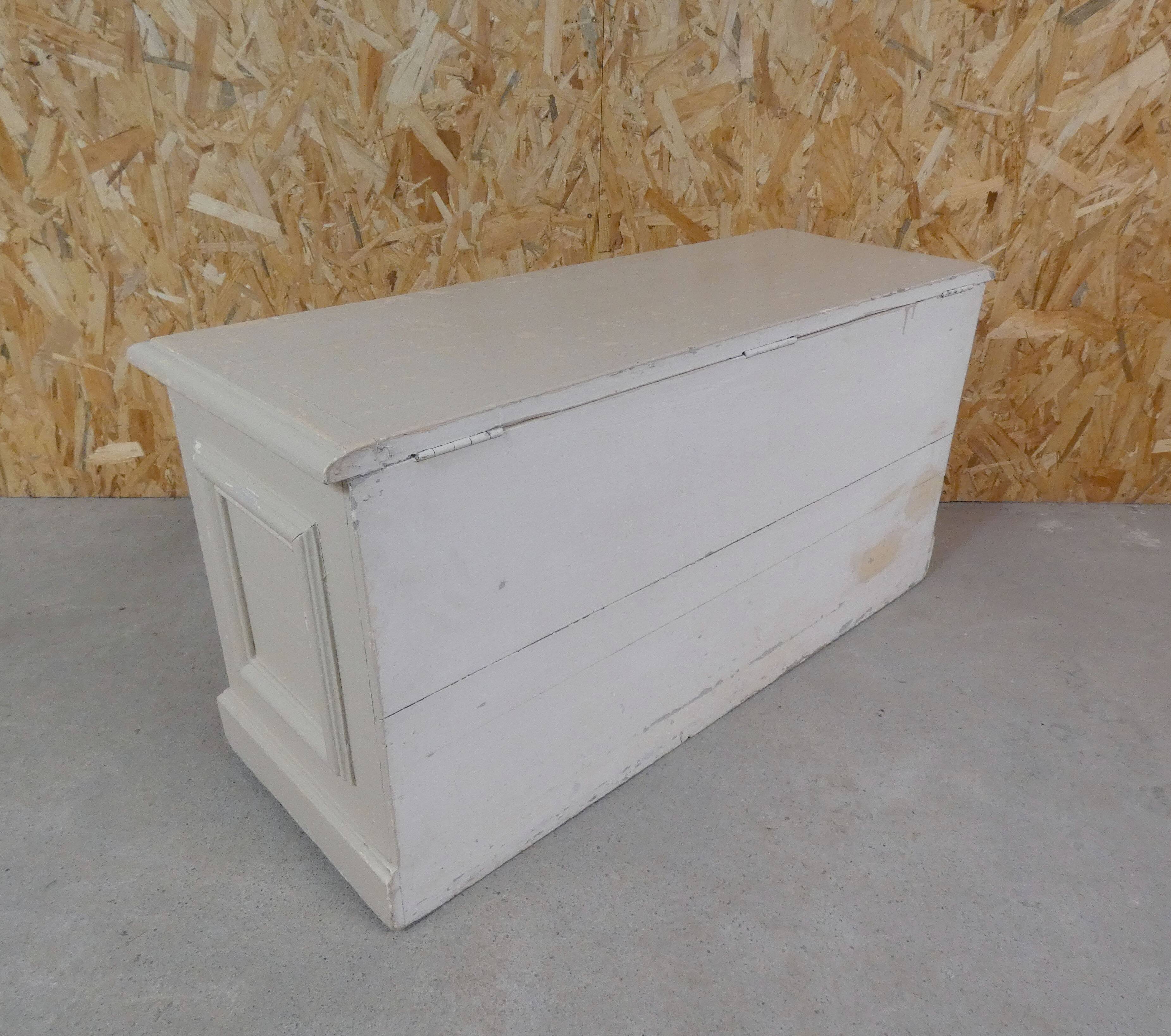 old solid wood bench chest