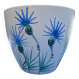 Cache-pot Milet motif bleuets