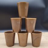Set 6 cups Digoin stoneware