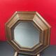 Rustic molded wood mirror 34 cm