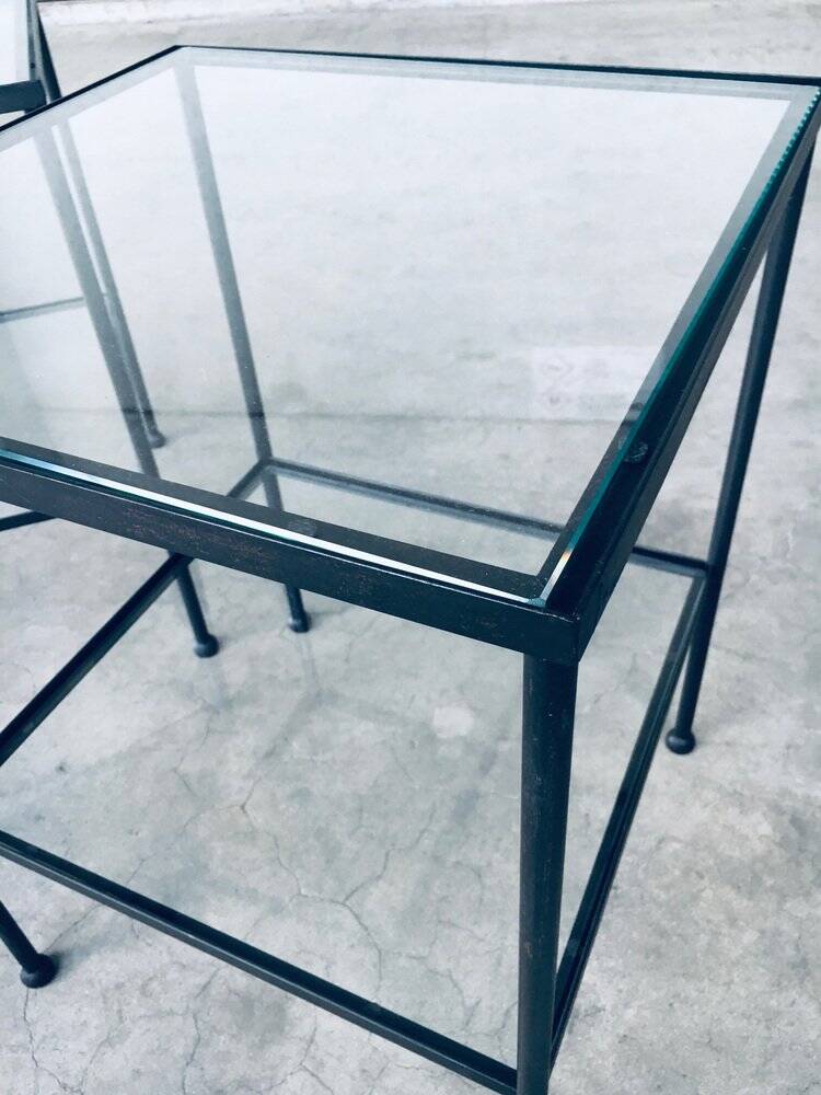 Minimalist Two-Tier Side Tables, Belgium, 1960s, Set of 2