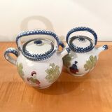 2 old ceramic chevrettes from Charolles