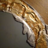 Lead and glass hand mirror