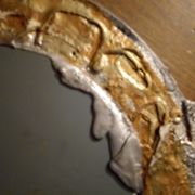 Lead and glass hand mirror