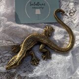 Gilt bronze lizard