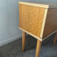 Pair of vintage blond wood bedside tables 70s