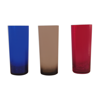 Set de 3 verres couleurs