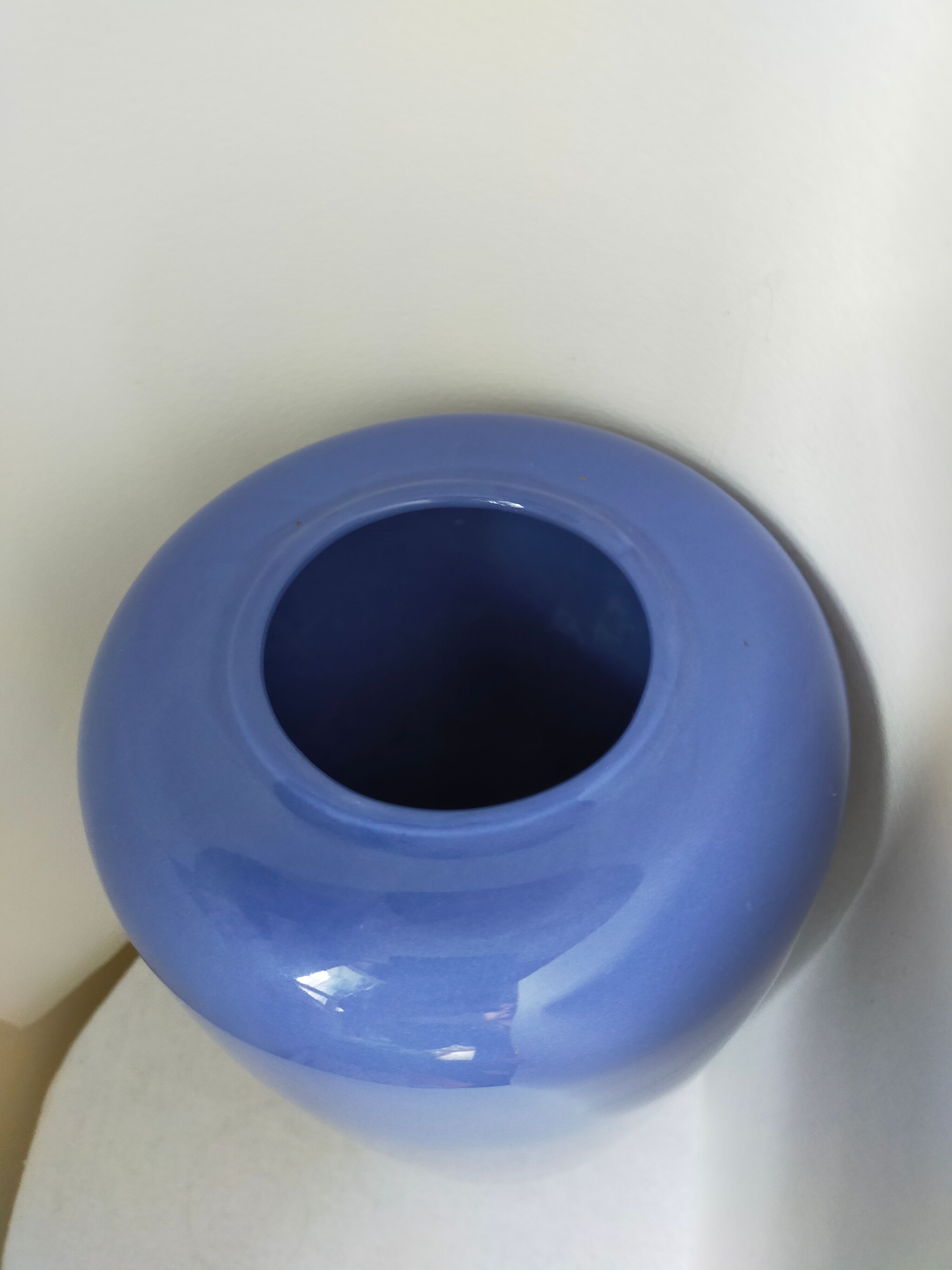 Lavender blue ceramic vase
