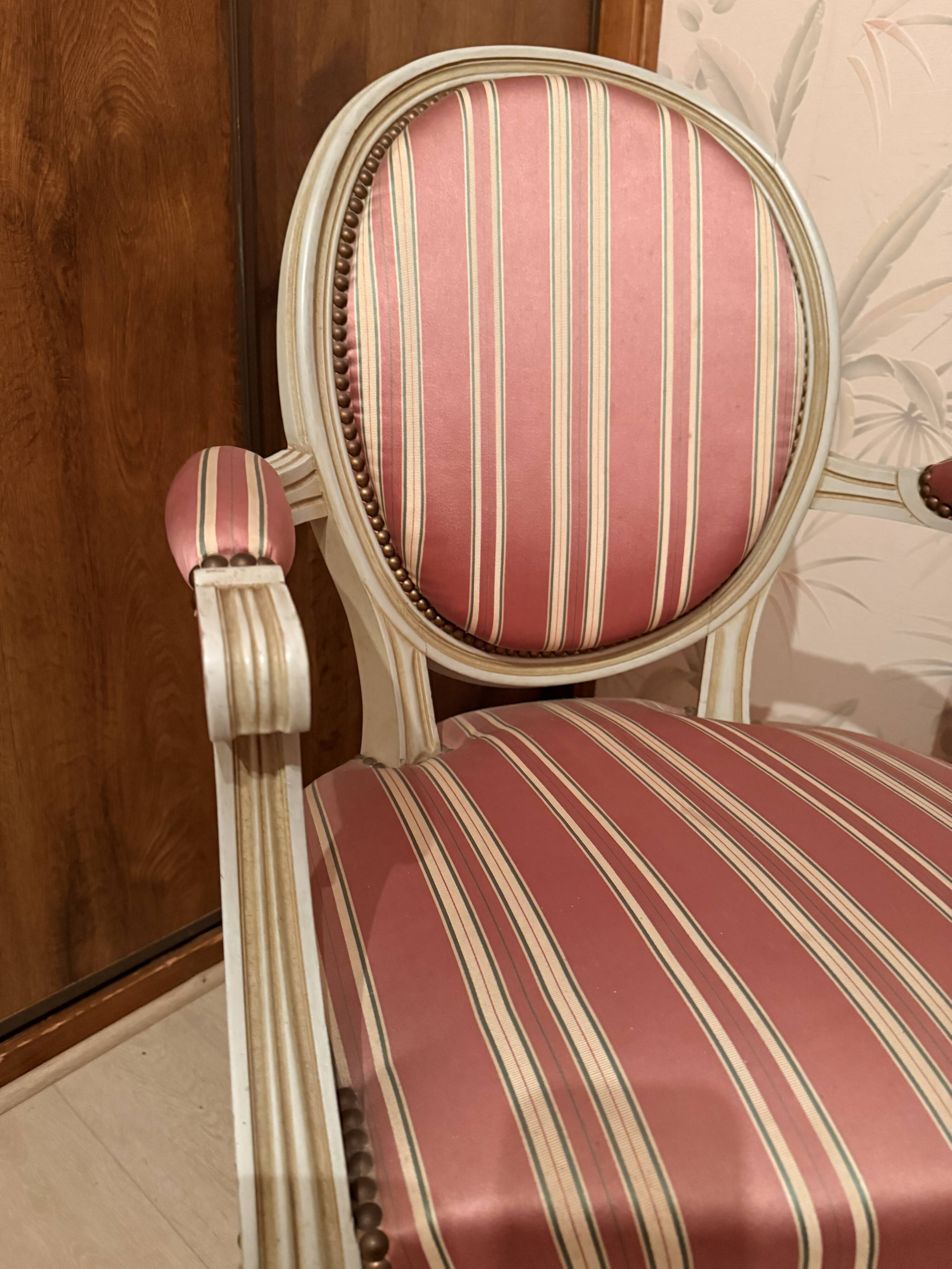 Louis XVI style cabriolet armchair