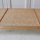 Mirror top in gilded steel 50s