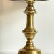 Lampe chic ancien bougeoir laiton massif