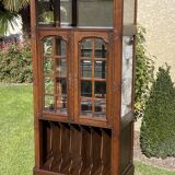 Music cabinet in walnut style Louis XVI