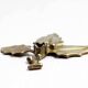 Bougeoir vintage en forme de houx, laiton