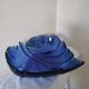 Blue glass fruit bowl