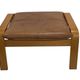 Vintage IKEA Poang Tan Leather Cantilever  Footstool Ottoman Design