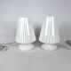 Vintage set of two postmodern Murano glass table lamps from 70s