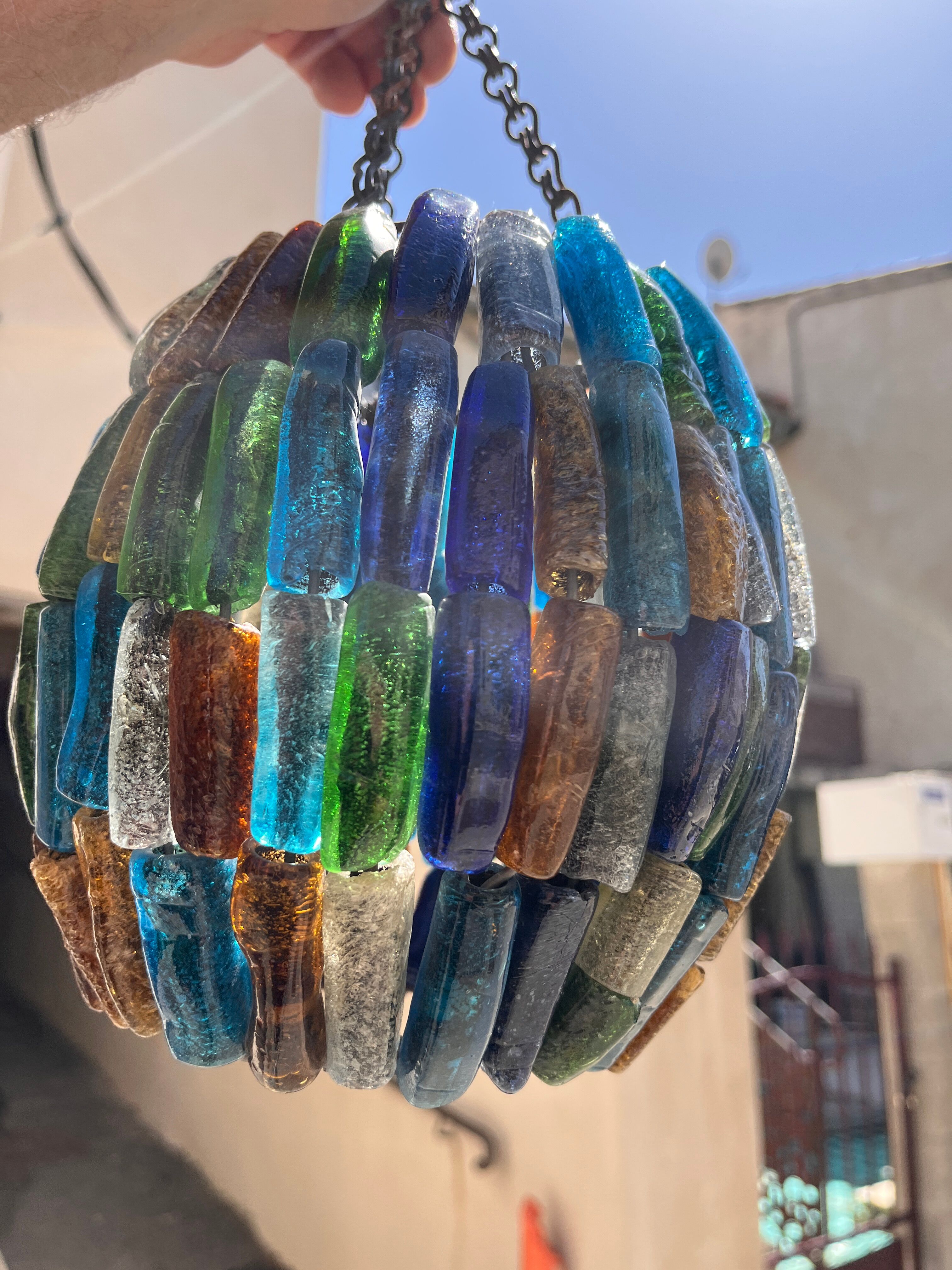 lustre en pate de verre Murano vintage
