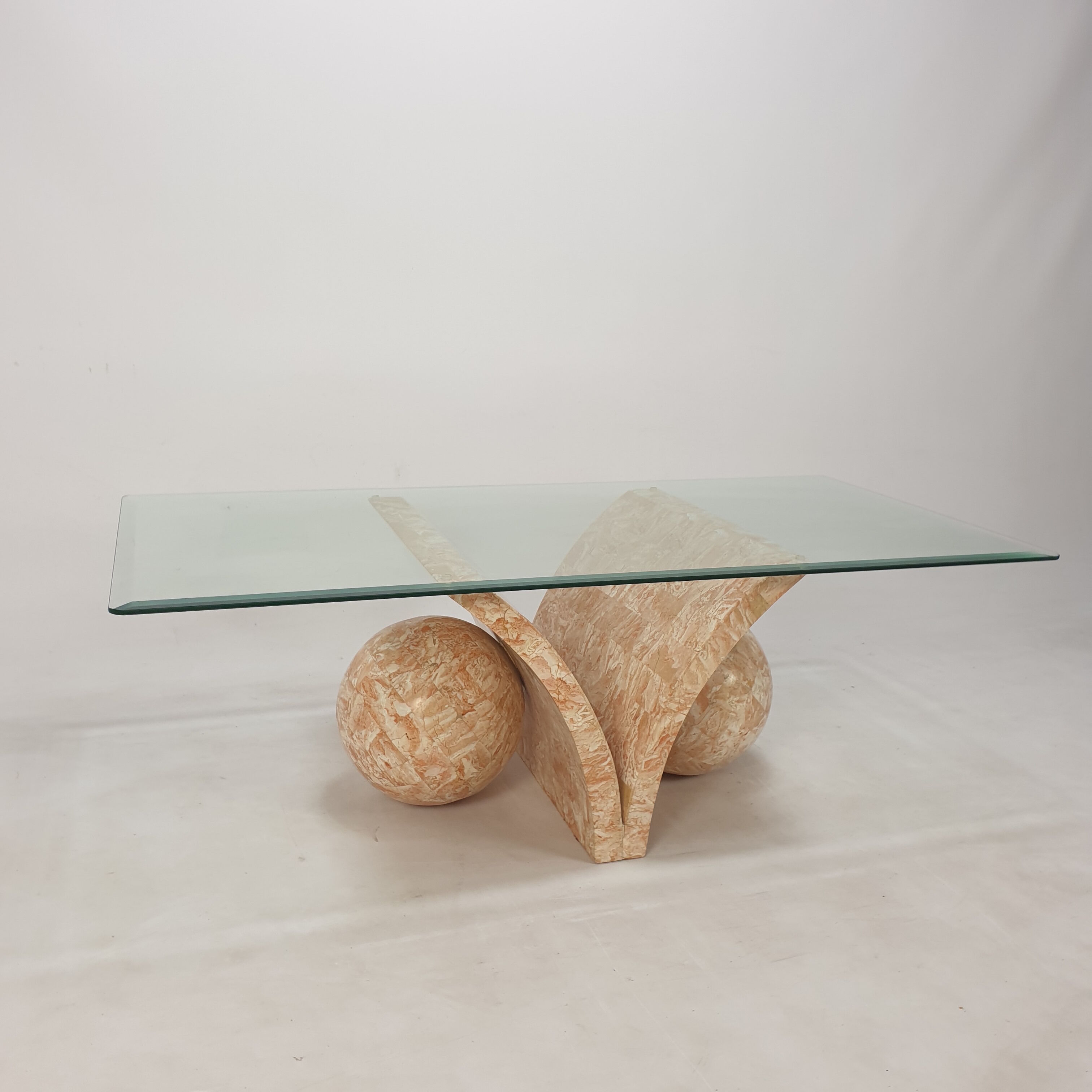 Magnussen ponte mactan stone coffee table, 1980s