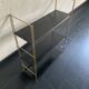 Vintage 1960 String wall shelf black gold - 58 x 49 cm