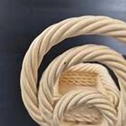 VINTAGE 1960 BOOKENDS WOVEN BASKETS IN 60S RETRO CERAMIC