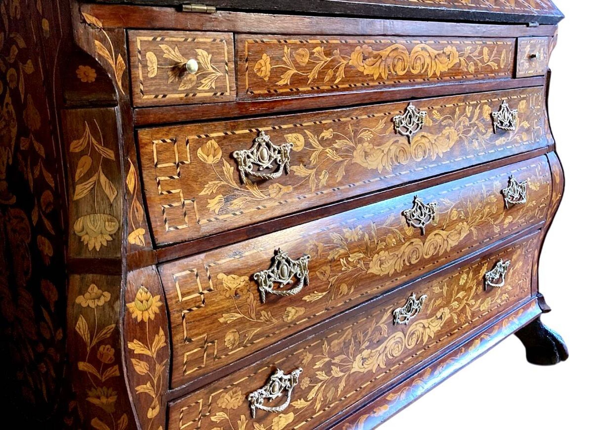 Petit secrétaire en commode hollandais du XVIIIe siècle