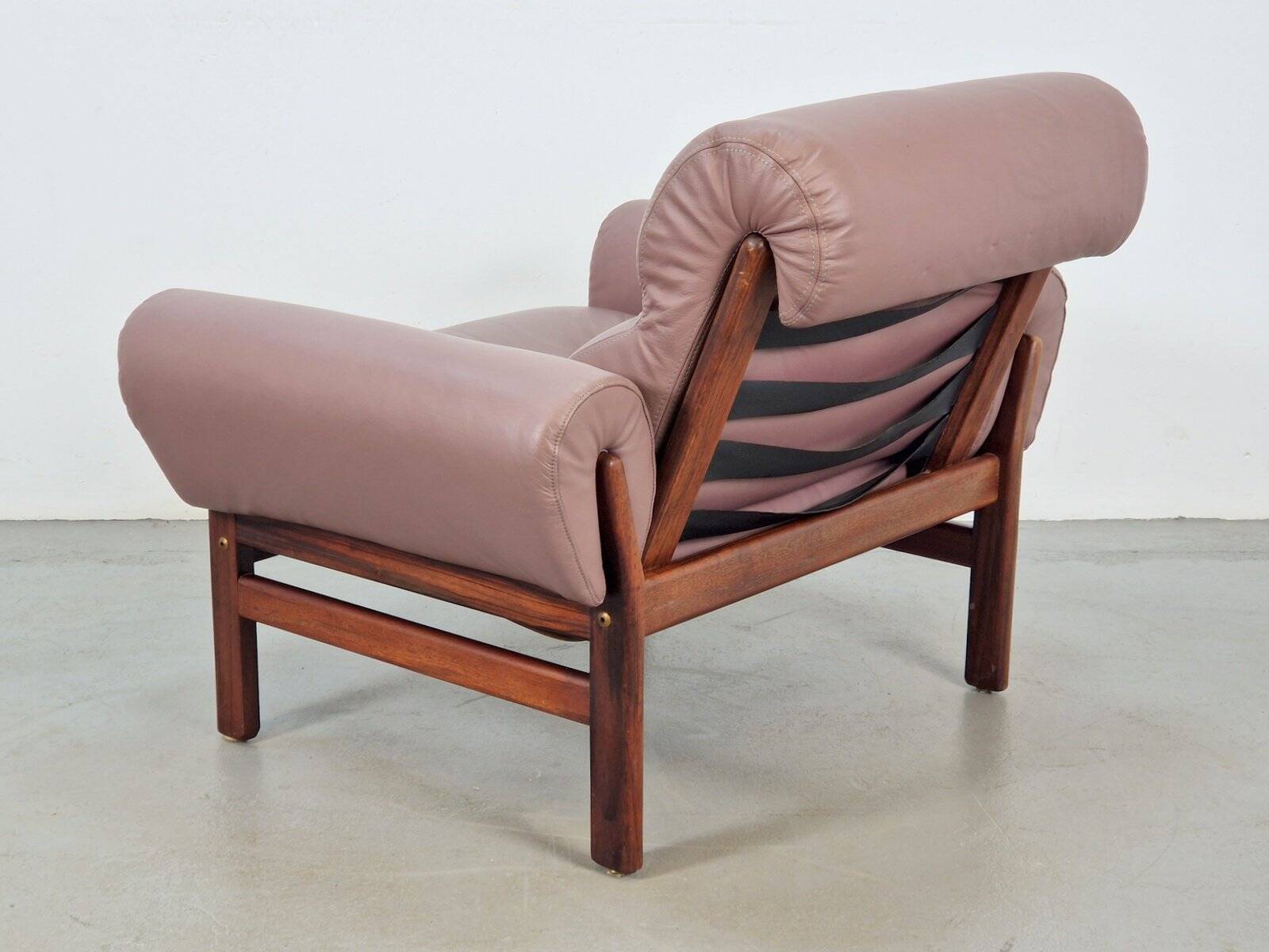 Vintage Teak Leather Armchair from Coja, Netherlands, 1960s