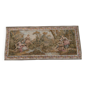 Gobelins wall tapestry JP Paris – Gallant scene – 200 × 92 cm