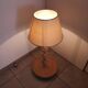 Brutalist living room lamp in raw oak by Charles Dudouyt 1940-1950