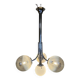 Vintage Space Age Chrome and Murano Glass Italian Pendant Lamp